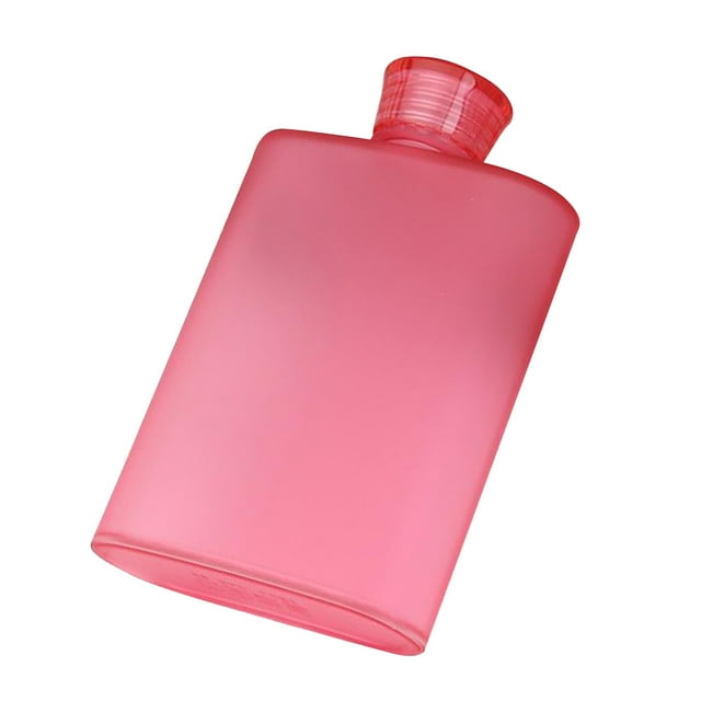 Botella de agua portátil plana de 400 ml para actividades escolares al aire libre rojo