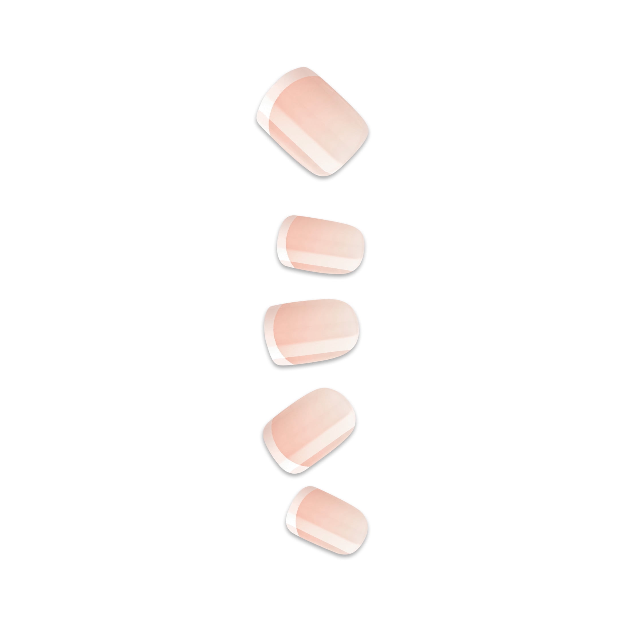 (2 pack) Kiss Impress French Tip Press On Nails, ‘Chic French ‘, White, Short Squoval, 30 Count