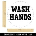 thumbnail image 2 of Wash Hands Text Self-Inking Rubber Stamp Ink Stamper - Orange Ink - Medium 1 Inch, 2 of 7
