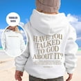 thumbnail image 4 of Christian Hoodies for Girls Have You Talked To God About It Cute Graphic Hooded Sweatshirt with Pockets Pullover Tops, 4 of 7