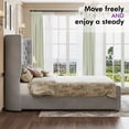 thumbnail image 4 of VanAcc 6.3" Thick Wrap Me Up Fluted King Bed by Modern, Light Grey Velvet, 4 of 11