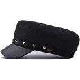 thumbnail image 3 of YooGuoGuo Fashion Baker Boy Hat Berets with Rivet PU Leather Chain Vintage Newsboy Hats Fisherman Sailor Fiddler Cap for Women, 3 of 7