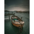 thumbnail image 2 of Larsson, Dan 15x18 Gold Ornate Wood Framed with Double Matting Museum Art Print Titled - Old Fishingboat in the Rain, 2 of 4