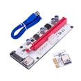 thumbnail image 2 of Methold Tarjeta elevadora USB 3.0 PCI-E Interfaz de 6 pines Tarjeta gráfica adaptadora 1x a 16x Juegos de teclado y mouse para computadora Línea azul tarjeta blanca roja, 2 of 6