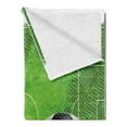 thumbnail image 2 of Soccer Soft Flannel Fleece Throw Blanket, Grunge Worn Looking Pitch Pattern Football 6 Yard Box Vintage Illustration, Cozy Plush for Indoor and Outdoor Use, 50" x 70", Green Black White, by Ambesonne, 2 of 5