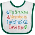 thumbnail image 3 of Inktastic Nebraska Grandma Loves Me Boys or Girls Baby Bib, 3 of 4
