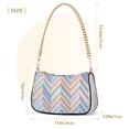 thumbnail image 3 of FORMRS Womens Shoulder Bag with Chain Strap Clutch Purse Cute Tote Handbag, Purple Geometric, 3 of 7