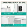 thumbnail image 6 of Small Metal Cabinet with Shelves,36 inch Garage Storage Cabinet with Lock,White Metal Storage Cabinets with Locking Doors,Lockable Office File Cabinets for Home,Office,Shop,Garage, 6 of 6