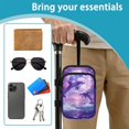 thumbnail image 6 of COEQINE Large Capacity Forearm Crutch Bag for Seniors Purple Dolphin Moon Elbow Crutch Attachment, Zipper Pouch, 2 Pockets, Lightweight, for Walking Cane & Hiking Stick, 6 of 7