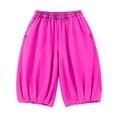 thumbnail image 3 of Karymi Biker Shorts Women Elastic Smocked High Waist Capri Jeans, Baggy Balloon 7/8 Length Cropped Pants, Elastic Cuffed Hem Denim Culottes With Side Pockets Summer Outfits, 3 of 6