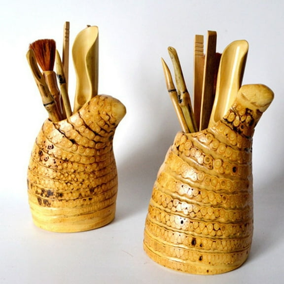 FRCOLOR Tea Ceremony Pot Bamboo Tea Set Tea Scoop Set Joy and Enjoyment Tea Set 16x12cm