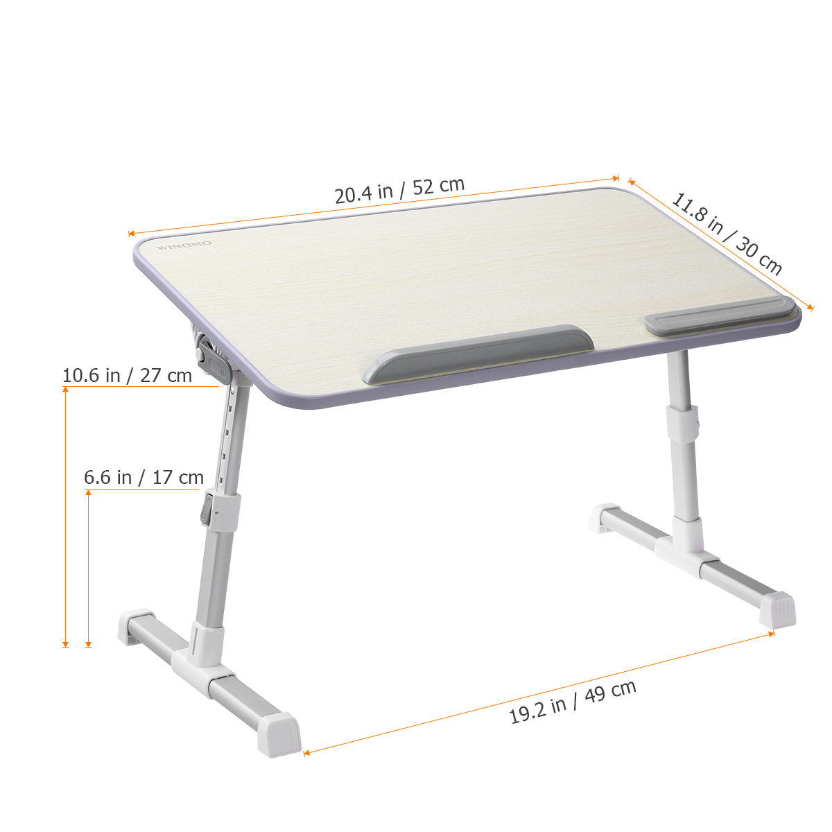 Winomo Adjustable Laptop Table Portable Standing Desk Bed Sofa Breakfast Tray With Foldable Legs Notebook Stand Reading Holder For Couch Floor Walmart Com Walmart Com