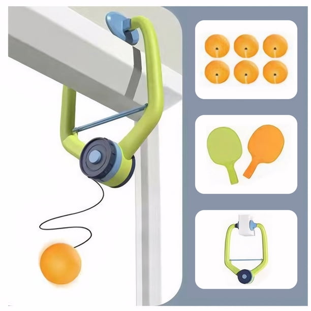 Trainador de tenis de mesa colgante Conjunto portátil con raqueta y bolas Trainer de tenis colgante Toy de ping pong ball juguete para juegos al aire libre e interiores