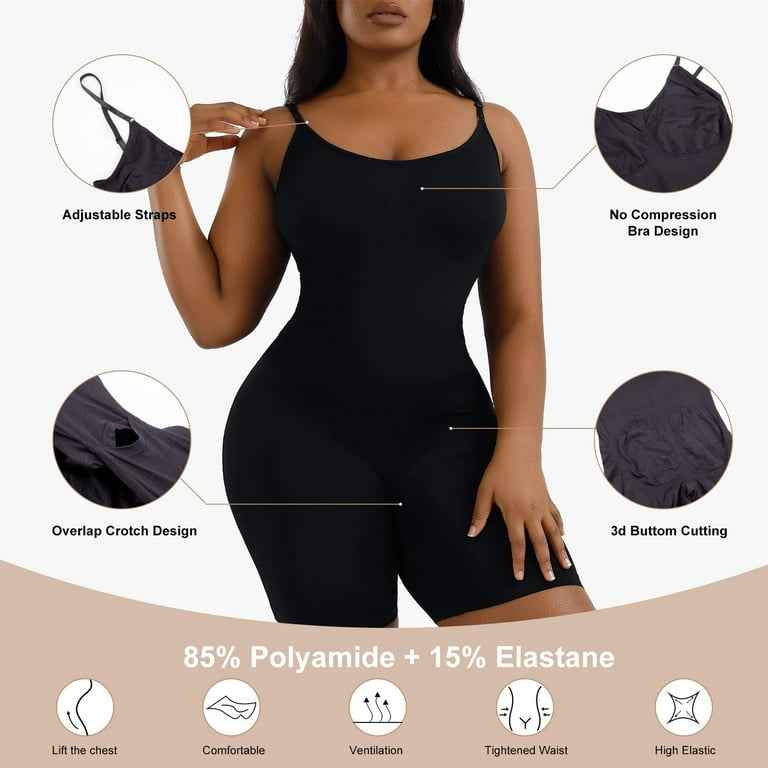 Strapless Shapewear Bodysuit For Women Tummy Control Full Body Shaper Under  Dress Mid Thigh Butt Lifter Jumpsuit Top : : Clothing, Shoes &  Accessories
