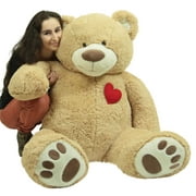 Giant 5 Foot Teddy Bear 60 Inches Soft Big Plush Valentines Day Gift, Huge y-Stuffed, Heart on Chest to Express Love, Huge Stuffed Animal in Big Box Ready to Hug