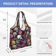 thumbnail image 3 of Vsdgher Halloween Skeleton Print canvas Tote Bag, Lightweight Cloth Bags, Suitable for shopping, groceries, travel, 3 of 4