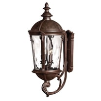 1895RK Hinkley Lighting Windsor - Outdoor Wall Mount in Traditional Style - 12.5 Inches Wide by 32 Inches High-River Rock Finish-Incandescent Lamping
