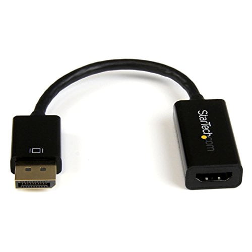 StarTech.com DisplayPort 1.2 to HDMI Adapter - 4K 30Hz - Active Audio Video Converter for DP Laptop Computers and HDMI Monitor Displays (DP2HD4KS)