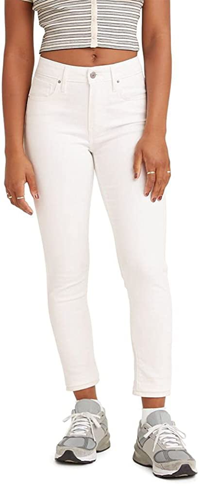Levis Womens 721 High Rise Skinny Jeans Standard 30 Regular Soft Clean White  Waterless 