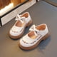 thumbnail image 4 of Zapatos de niña Otoño Zapatos pequeños de cuero con estampado floral Zapatos con lazo Zapatos de princesa de boca baja para rendimiento Primavera y otoño, 4 of 6