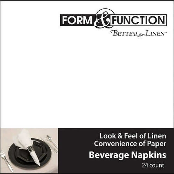 FORM AND FUNCTION BN 12/24CT 1P AIRLAID WHITE