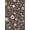 Orange, Pattern 1, variant on ODIKA 4'x6' Earthy Tones Floral Boho Pattern Washable Area Rug Retro 70s Inspired Hippie Spring Design Non-Slip, Chair-Friendly, Flatwoven for Home Office, Under Desk