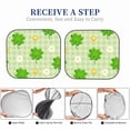 thumbnail image 6 of Daiia St Patrick's Day11 2PCS Car Windshield Sun Shade, Foldable Sun Shield for Car Front Window, Auto Sun Blocker Visor Protector Universal for Truck SUV Pickup-Small, 6 of 7