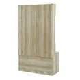 thumbnail image 5 of Entryway Hall Tree with Storage Bench, Wooden Coat Rack with Sponge Pad and 4 Dual Hooks, Storage Shelf Organizer with 2-Door Cabinet for Entryway, Bedroom, Easy to Assemble, 5 of 9