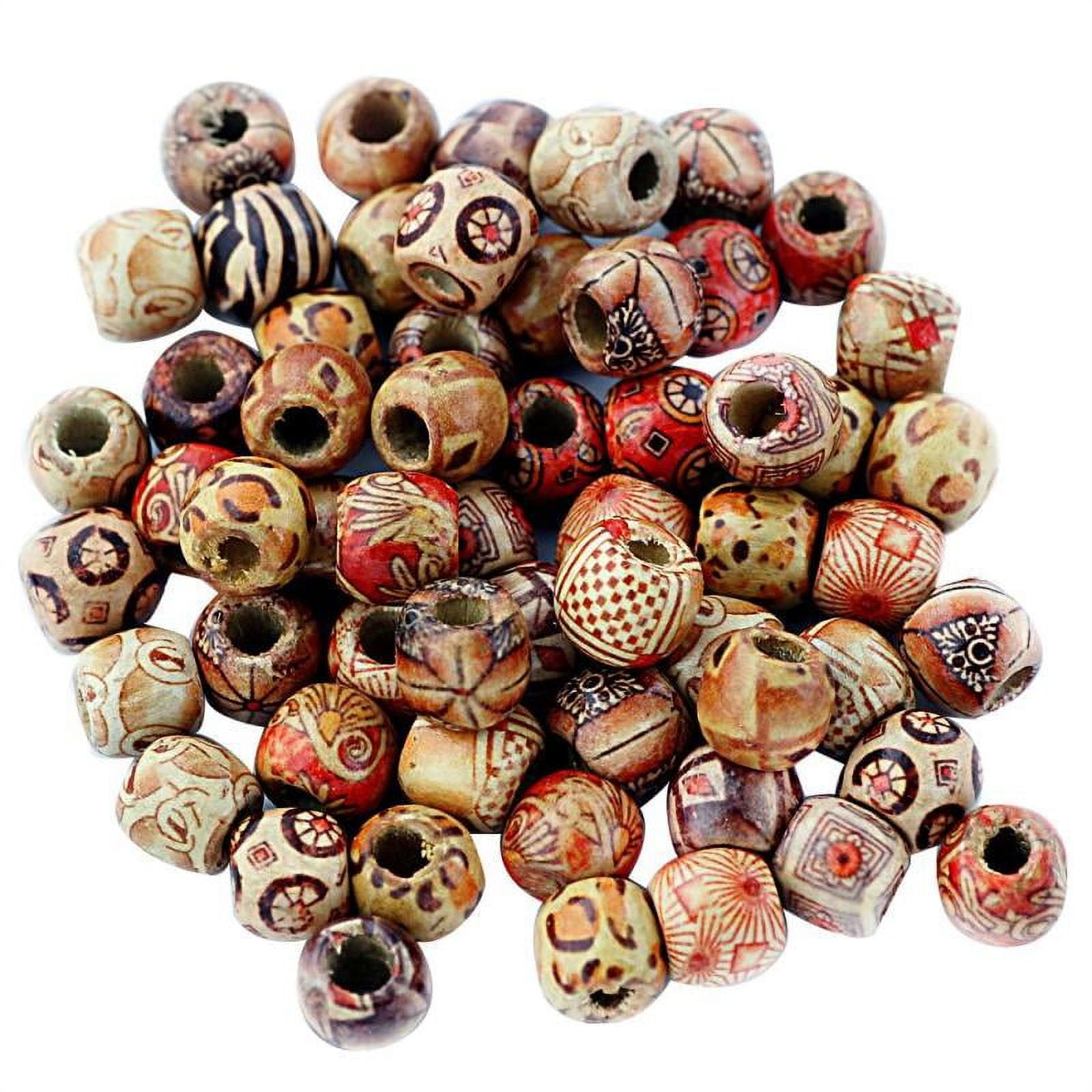 Pack of 100 12mm Mixed Round Wooden Beads for Jewelry Making Crafts Spacer Charms Findings By PULMCheerger