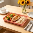 thumbnail image 2 of HWRETIE Reusable Plastic Serving Tray,15 X 10.4 Inch Food Serving Platter for Kitchen,Party,Picnic,Bbq,Restaurant and Everyday Dining, 2 of 6
