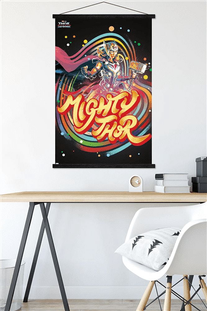 Marvel Thor: Love and Thunder - Circles Wall Poster with Magnetic Frame, 22.375" x 34"