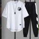 thumbnail image 3 of Camiseta de hombre de alta calidad, conjuntos de pantalones superiores, ropa informal para hombre, oferta básica, venta al por mayor, pantalones gráficos de estilo coreano, 5xl de algodón, 3 of 5