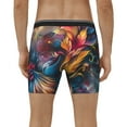 thumbnail image 2 of Men's Boxer Briefs, Vibrant Rooster Painting Soft and Breathable Mens Underwear Boxer Briefs With Widen Waist, 2 of 5