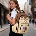 thumbnail image 6 of FKELYI Kids Backpack for Boys Girls Schoolbag Baseball Chocolate Drip Print 17 Inch School Bookbag with Multi-Pockets Daypack Lightweight Knapsack Rucksack for Outdoor, 6 of 7