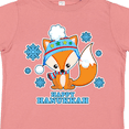 thumbnail image 4 of Inktastic Happy Hanukkah with Fox and Snowflakes Boys or Girls Toddler T-Shirt, 4 of 5