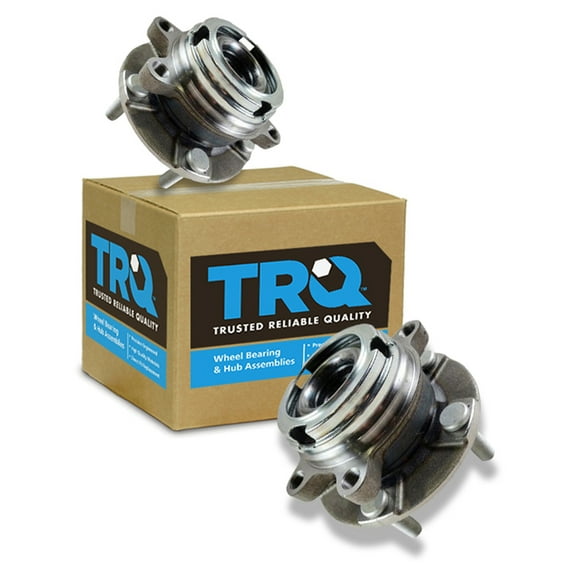 TRQ Front Wheel Hubs & Bearings Pair Set of 2 for Nissan Maxima Altima V6 w/ ABS BHA50048 Fits select: 2013-2019 NISSAN PATHFINDER, 2009-2019 NISSAN MURANO