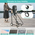 thumbnail image 6 of Costway Outboard Boat Motor Stand Heavy Duty Engine Carrier Cart Dolly with 4 Smooth Wheels, 6 of 9