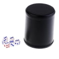 thumbnail image 2 of lionlar Black Hand Shaking Leather Dice Cup with D6 Dice Set for Entertainment Game, 2 of 9