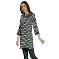 thumbnail image 2 of Moomaya Kurtis Courtes à Col Montant en Poly-Crêpe pour Femmes, Haut de Robe Imprimé, 2 of 5
