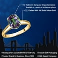 thumbnail image 2 of Gem Stone King 10K Two Tone Gold Green Mystic Topaz Engagement Ring for Women | 2.30 Cttw | Oval 9X7MM | Gemstone November Birthstone | Size 9, 2 of 6
