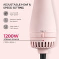 thumbnail image 3 of Cepillo secador de pelo TYMO Volumizer rosa con cuerpo de titanio, 1200 W, 3 velocidades, cerdas de nailon, tecnología iónica, peinados de salón duraderos, cepillo de aire caliente para mujer, diseñad, 3 of 5