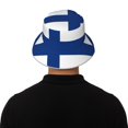 thumbnail image 6 of Flag Of Finland Bucket Hat With Reflective Stripe For Men Women Reversible Outdoor Travel Hiking Beach Caps, 6 of 7