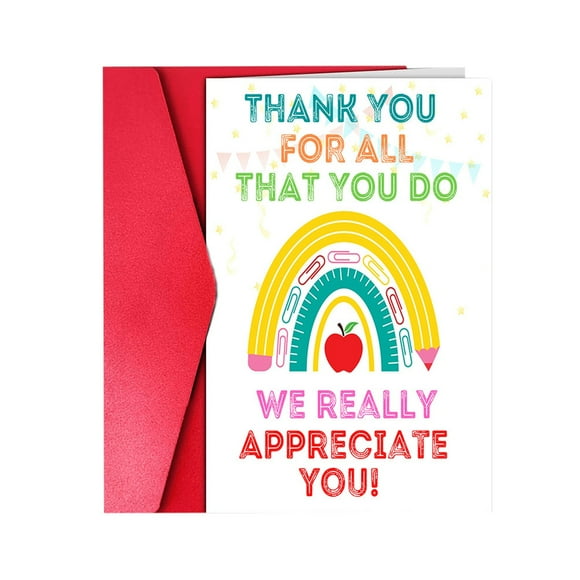 Binwennn Custom Picture 3d Greeting Cards Thank You Cards Bulk Teacher Appreciation Card Teacher Appreciation Card Bulk Teacher's Day Teacher Teacher Card Teacher Appreciation Of The