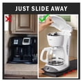 thumbnail image 4 of Sliding Coffee Maker Tray 30cm, 12’’ ~ 21" Under Cabinet Countertop Coffee Machine Slider Rolling Caddy for Kitchen Small Appliance (2 Pack Black), 4 of 5