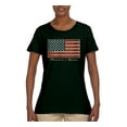 thumbnail image 2 of Wild Bobby, American Game Flag Baseball Bat Ball, Sports, Women Graphic Tee, Forest Green, 3XL, 2 of 3
