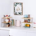 thumbnail image 4 of 2pcs Bamboo Kitchen Cabinet Counter Shelf Organizer, Stackable Expandable, 4 of 6