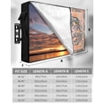 thumbnail image 7 of Outdoor TV Cover 60 to 65 Inch Weatherproof, Orange Boho Floral Waterproof TV Screen Protector for Outside Decor with Zipper and Pocket 58"L x 37"H , Medieval Vintage Texture, 7 of 7