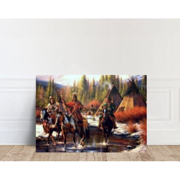 Kna Prints - 1 Pc Poster Cherokee Indian Painting , Home Decor, Wall Art Design, UNFRAMED-8x12