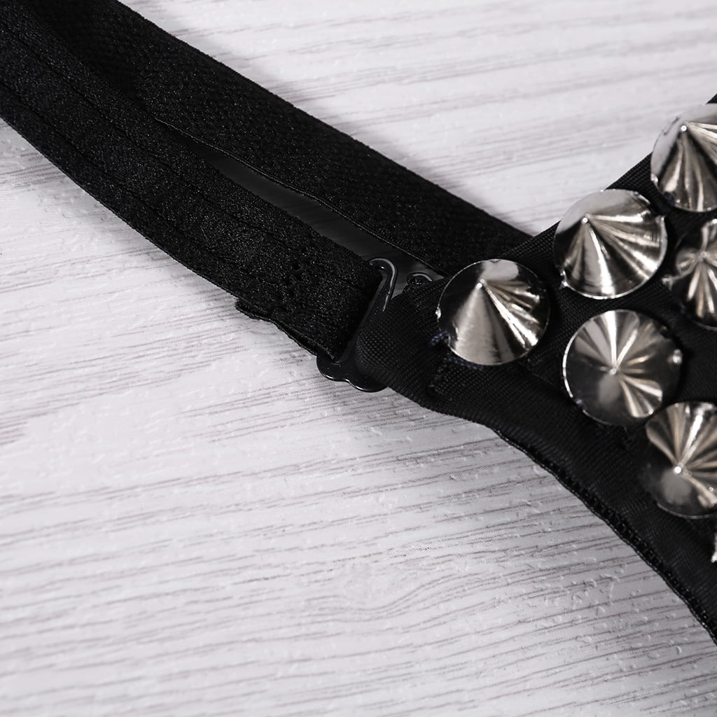 Women's All-over Spike Stud Dance Bra Metallic Punk Style Nightclub Wear