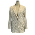 thumbnail image 5 of Womens Suit Jackets Fashion Y2k Street Style Floral Blazer Long Sleeves Loose Comfy Business Casual Blazer Tops Khaki X-Large, 5 of 6